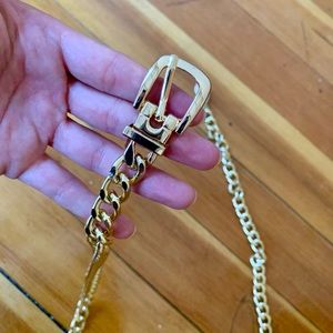 Gold chain link belt